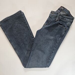 Aeropostale Jeans Womens 1/2 Small Blue Low Rise Bootcut Y2K Retro‎ Style Denim